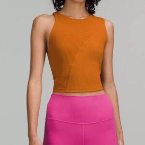 Ribbed Asymmetrical Yoga Tank Top